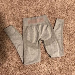 Pink/khaki Gym shark leggings. Fits like a glove.